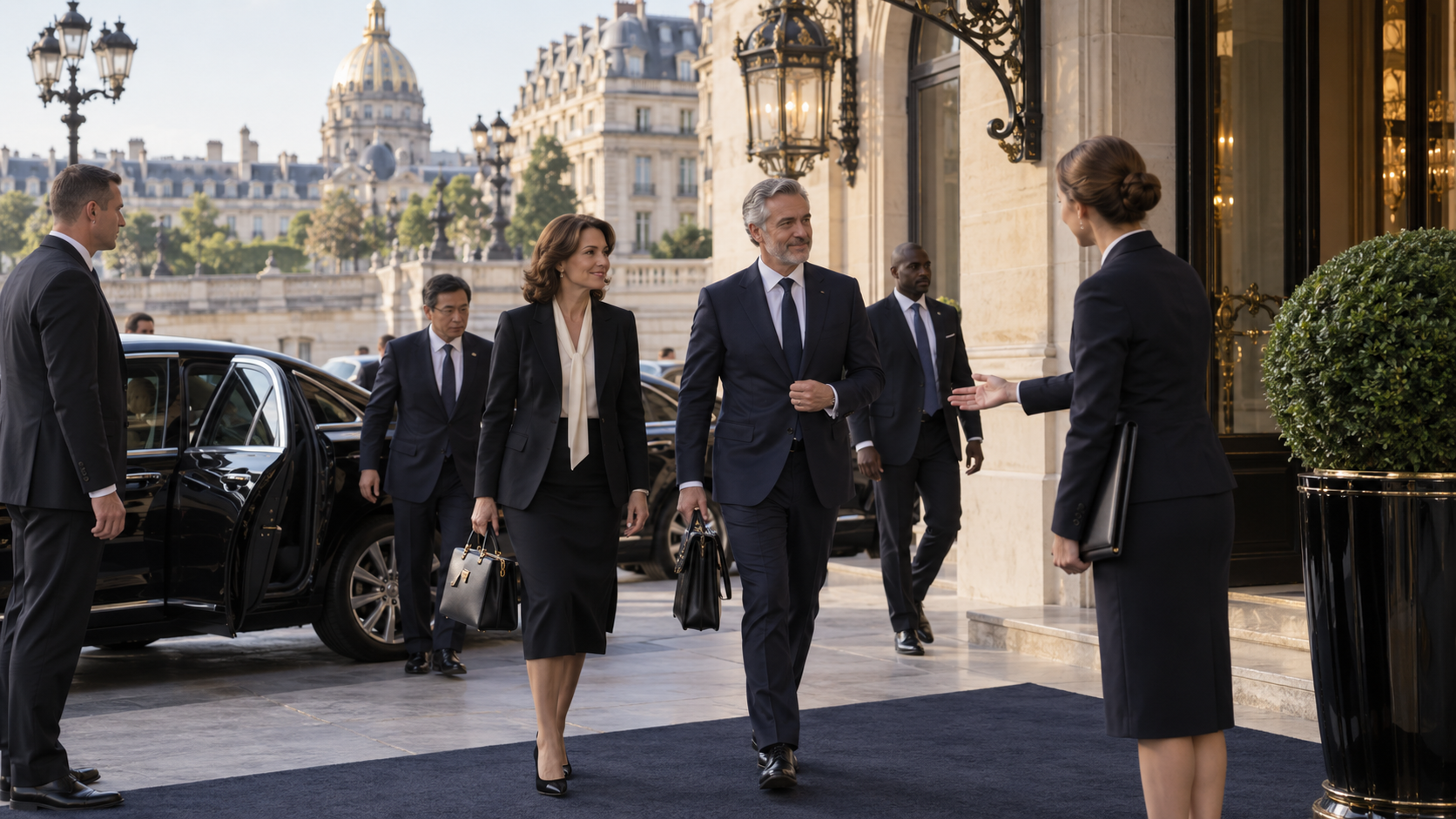 Official delegation reception in Paris